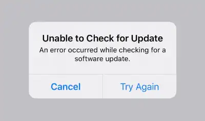 unable to update ipad